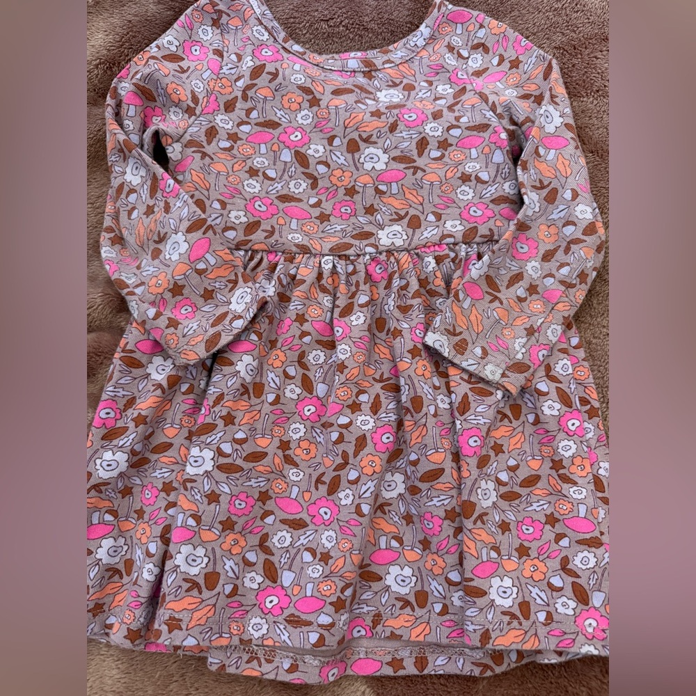 Woodland mushroom floral dress